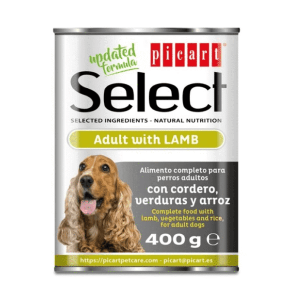 Select Dog Adulte avec de l'agneau, des légumes et du riz 400g