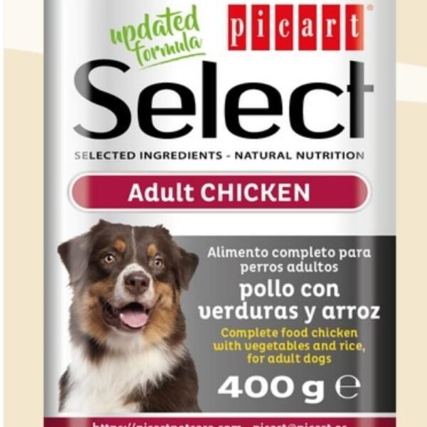Select Dog Adulte avec du poulet, des légumes et du riz 400 g