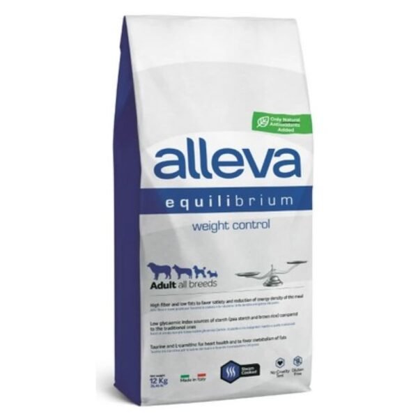 Croquettes Super Premium complètes sans gluten Alleva Equilibrium Weight Control