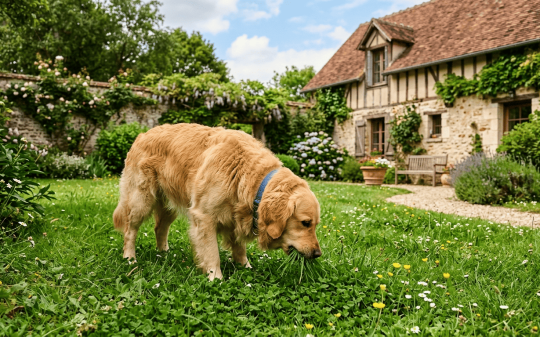 chien mange herbe vomit